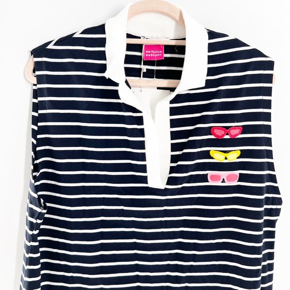 NWT ZARA dress striped embroidered Natacha Paschal collab PARIS Size M - Picture 4 of 9